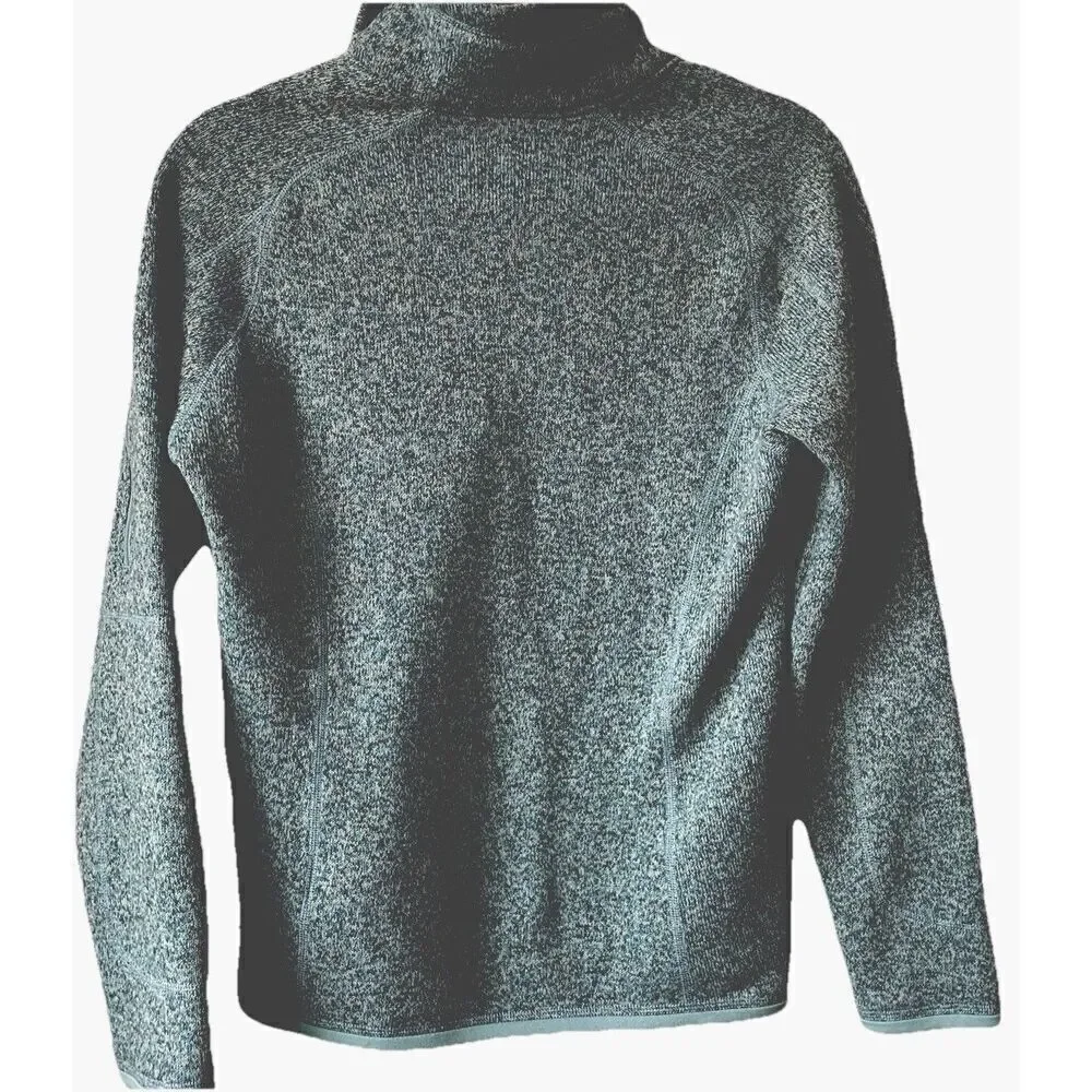 Patagonia Better Sweater Jacket Women Small 1/4 Zip Fleck Blue